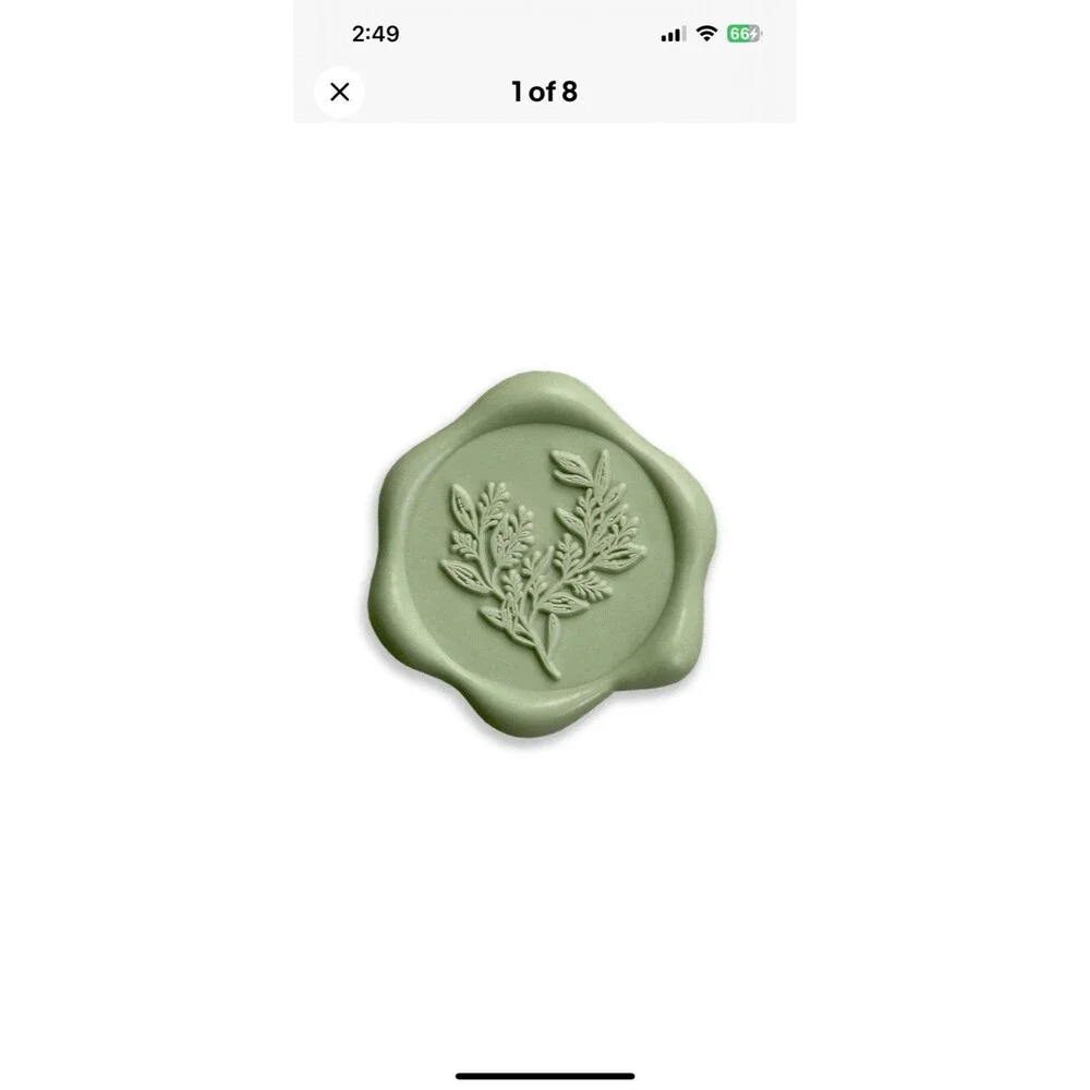 UNIQOOO Wax Seal Stickers - Eucalyptus Wedding Invitation Envelope Seal Stick...